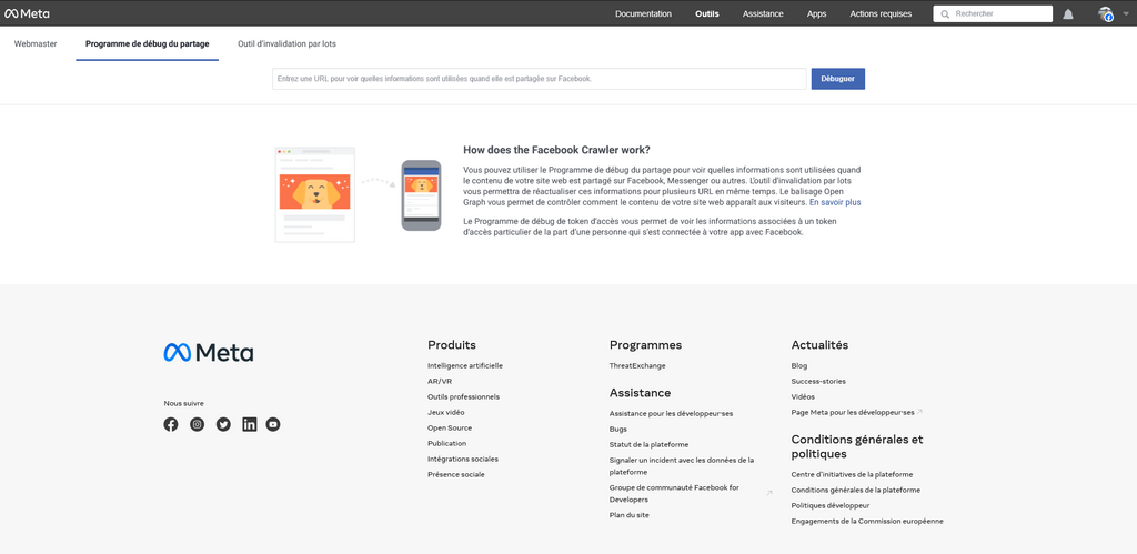 Débogueur Facebook pour WordPress