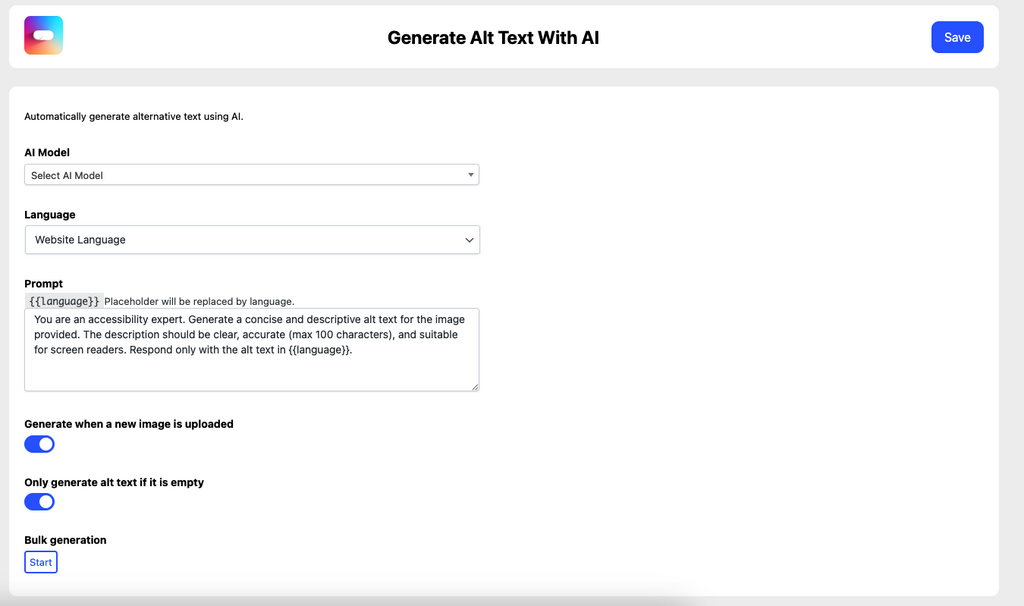 WPMasterToolKit permet de générer les textes alternatifs des images avec l’IA