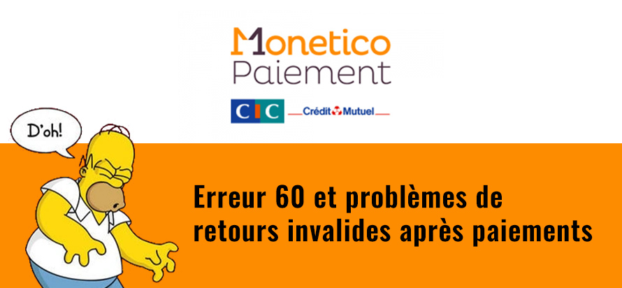Monetico et erreur 60 : comment résoudre le problème de retour après paiement