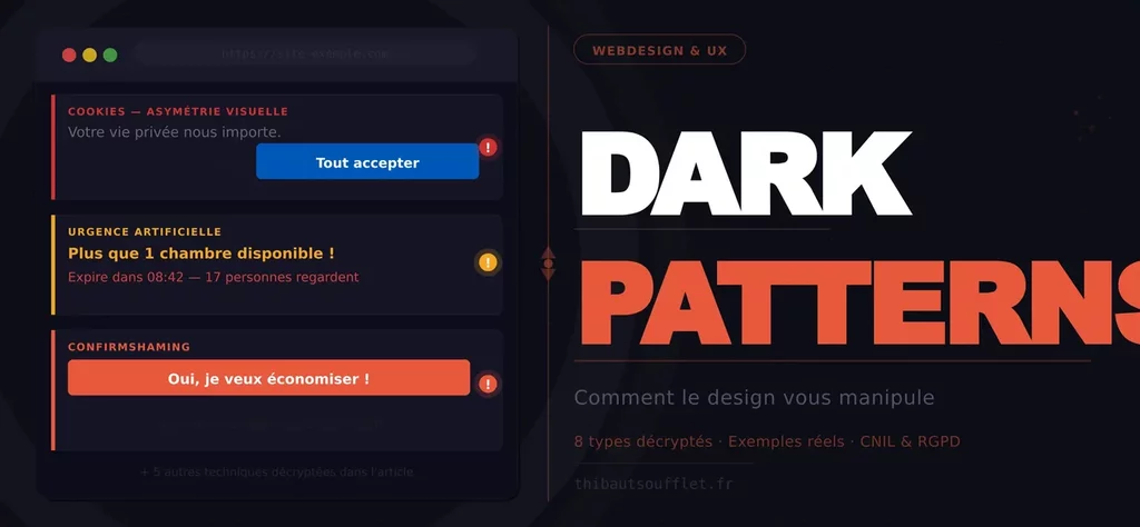 Dark patterns ou quand le design web vous manipule : ce que dit la loi et comment s'en protéger