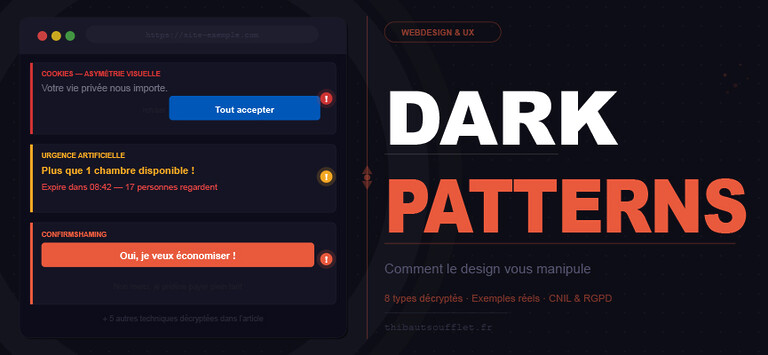 Dark patterns ou quand le design web vous manipule : ce que dit la loi et comment s'en protéger