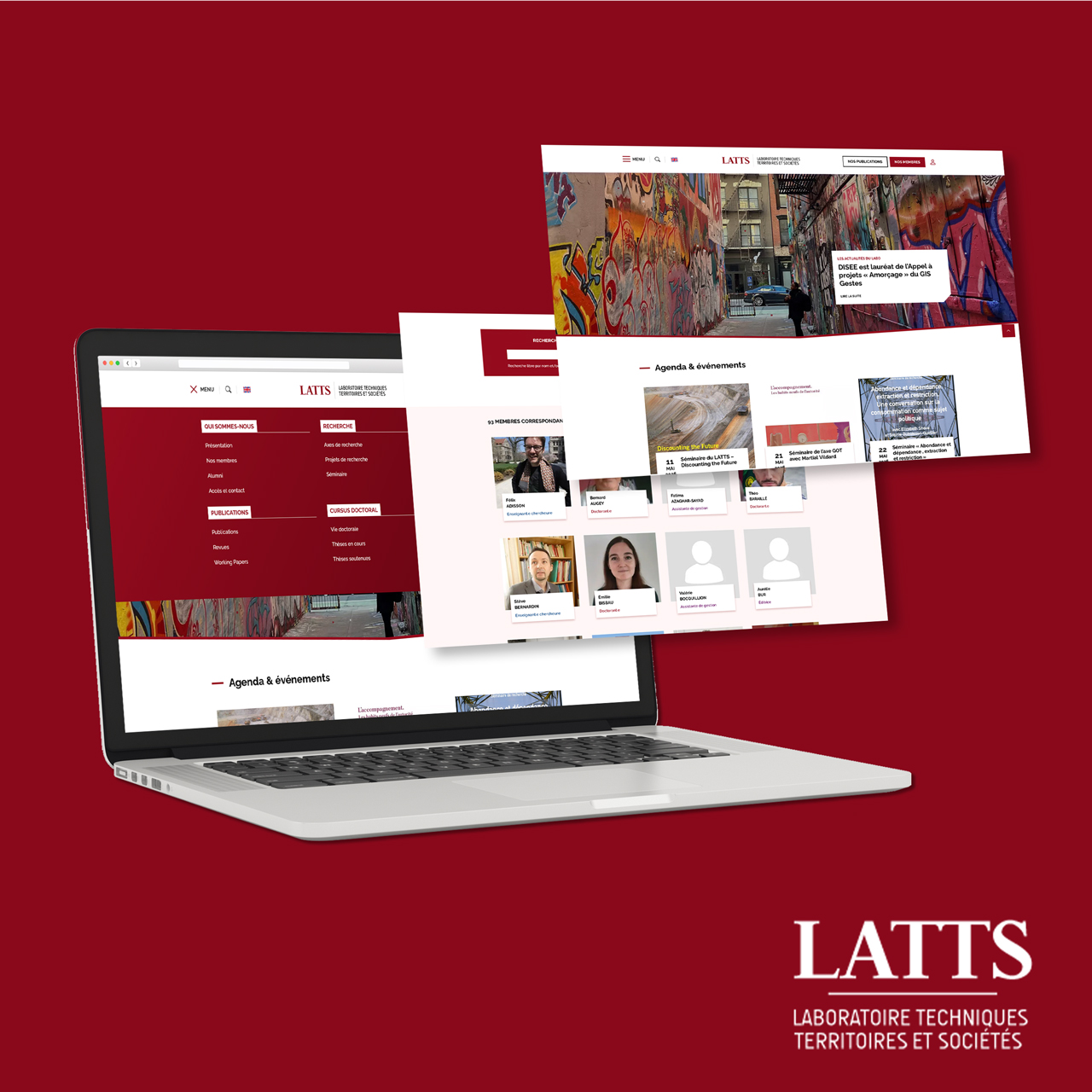 Création site WordPress institutionnel du laboratoire LATTS (CNRS)